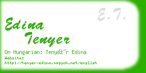 edina tenyer business card